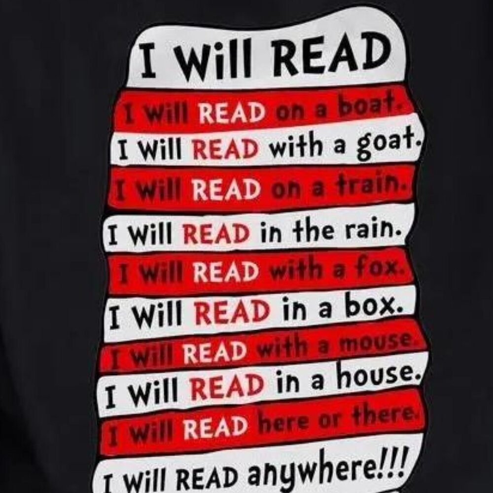 I Will Read I Will Read Anywhere  Unisex T-shirt - Picture 2 of 4
